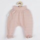 Set 7 piese: body cu maneca lunga bluza pantalonasi cu botosei salopeta fara maneci caciulita manusi botosei Marime 56 Din bumba