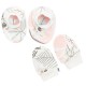 Set 2 piese: botosei manusi Marime 56 Din bumbac 100% New Baby Lovely Pink