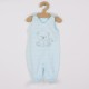 Set 4 piese: bluza body cu maneca lunga salopeta fara maneci caciulita Marime 56 Din bumbac 100% New Baby Sweet Bear Blue