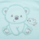Set 4 piese: bluza body cu maneca lunga salopeta fara maneci caciulita Marime 56 Din bumbac 100% New Baby Sweet Bear Blue