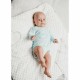 Set 4 piese: bluza body cu maneca lunga salopeta fara maneci caciulita Marime 56 Din bumbac 100% New Baby Sweet Bear Blue