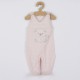 Set 4 piese: bluza body cu maneca lunga salopeta fara maneci caciulita Marime 56 Din bumbac 100% New Baby Sweet Bear Pink