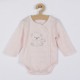 Set 4 piese: bluza body cu maneca lunga salopeta fara maneci caciulita Marime 56 Din bumbac 100% New Baby Sweet Bear Pink