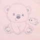 Set 4 piese: bluza body cu maneca lunga salopeta fara maneci caciulita Marime 56 Din bumbac 100% New Baby Sweet Bear Pink