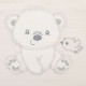 Set 4 piese: bluza body cu maneca lunga salopeta fara maneci caciulita Marime 56 Din bumbac 100% New Baby Sweet Bear Beige