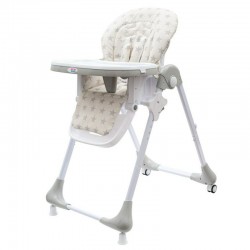 Scaun de masa reglabil in 7 pozitii pe inaltime Grey Star Cu husa din piele ecologica Cu 2 roti Spatar reglabil in 3 pozitii Con