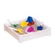 Set masuta si doua scaune pentru copii Multicolor Cu parte detasabila si reversibila Partea reversibila pentru Lego Duplo New Ba