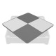 Set masuta si doua scaune pentru copii Grey and White Cu parte detasabila si reversibila Partea reversibila pentru Lego Duplo Ne