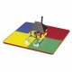 Set masuta si doua scaune pentru copii Grey and White Cu parte detasabila si reversibila Partea reversibila pentru Lego Duplo Ne