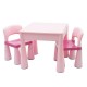 Set masuta si doua scaune pentru copii Pink Cu parte detasabila si reversibila Partea reversibila pentru Lego Duplo New Baby