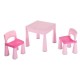 Set masuta si doua scaune pentru copii Pink Cu parte detasabila si reversibila Partea reversibila pentru Lego Duplo New Baby
