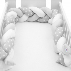 Protectie laterala pentru patut Tip Bumper impletit Din bumbac Din materiale certificate Oeko Tex Standard 100 New Baby Lungime 