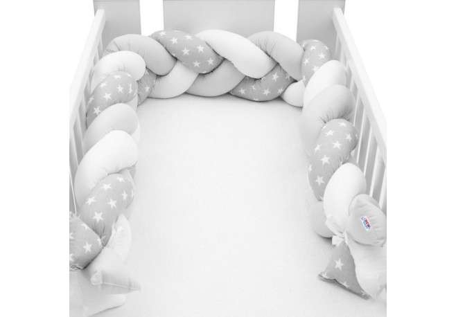 Protectie laterala pentru patut Tip Bumper impletit Din bumbac Din materiale certificate Oeko Tex Standard 100 New Baby Lungime 