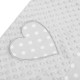 Set 3 piese Luxury Baby Nest cu doua fete Cu paturica si pernuta in forma de inima New Baby Minky Heart Grey