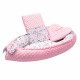 Set 3 piese Luxury Baby Nest cu doua fete Cu paturica si pernuta in forma de inima New Baby Minky Cranberries