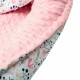 Set 3 piese Luxury Baby Nest cu doua fete Cu paturica si pernuta in forma de inima New Baby Minky Cranberries