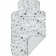 Set 3 piese Baby Nest Cu paturica si pernuta New Baby White/Grey stars