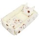Set 3 piese Baby Nest multifunctional Cu paturica si pernuta cu urechi New Baby Sheep Beige
