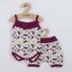 Set 2 piese pentru vara: pantaloni scurti body cu volanas Marime 56 Din bumbac 100% New Baby Little Girl