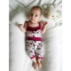 Set 2 piese pentru vara: pantaloni scurti body cu volanas Marime 56 Din bumbac 100% New Baby Little Girl