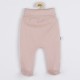 Set 2 piese: body cu maneca lunga si volanas pantaloni cu botosei Marime 62 Din bumbac 100% New Baby Practical Pink