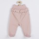 Set 2 piese: body cu maneca lunga si pantalonasi cu botosei Cu volanase Marime 62 Din bumbac 100% New Baby Stripes Pink