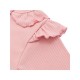 Set 2 piese: body cu maneca lunga si pantalonasi cu botosei Cu volanase Marime 62 Din bumbac 100% New Baby Stripes Pink