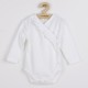 Set 2 piese: body cu maneca lunga si pantalonasi cu botosei Cu volanase Marime 62 Din bumbac 100% New Baby Stripes White