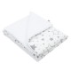 Paturica cu doua fete Dimensiune mare 80x102 cm Din materiale certificate Oeko Tex Standard 100 New Baby Waffle white stars
