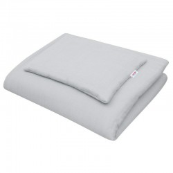 Lenjerie patut 2 piese Din Muselina Cu perna si pilota 100x70 cm Din materiale certificate Oeko Tex Standard 100 New Baby Light 