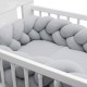 Lenjerie patut 2 piese Din Muselina Cu perna si pilota 100x70 cm Din materiale certificate Oeko Tex Standard 100 New Baby Light 
