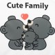 Fotoliu din burete pentru copii Din tesatura minky Cute Family New Baby 9 luni - 5 ani Cu Husa detasabila Gray