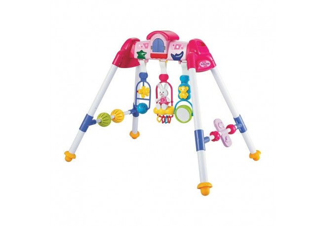 Centru de activitati cu arcada Cu melodii Cu jucarii multiple De Luxe Pink Baby Mix