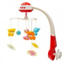 Carusel muzical pentru patut bebelusi Cu proiectii Cu melodii si sunete ale naturii Cu 11 jucarii Baby Mix Red