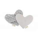 Qmini - Pernuta anticolici umpluta cu samburi de cirese Cu doua fete In forma de inima Minky Light Grey