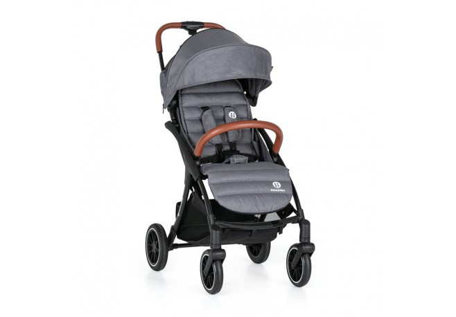 Petite&Mars - Carucior sport Cross Autopliabil 6 luni+ Bara detasabila Pliabil cu o mana SPF 40 Sustine pana la 22 kg Gri