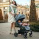 Petite&Mars - Carucior sport Cross Autopliabil 6 luni+ Bara detasabila Pliabil cu o mana SPF 40 Sustine pana la 22 kg Gri