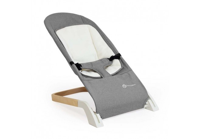 Petite&Mars - Sezlong balansoar Calmy Cu centura in 3 puncte De la nastere pana la 9 kg Gri