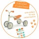 Tricicleta usoara RideOn Quadie Cu sa reglabila Cu mic compartiment in sa 2.6 Kg Pentru 1 - 3 ani Chillafish Grey