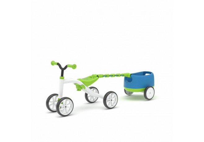 Tricicleta usoara RideOn Quadie cu remorca Cu sa reglabila Cu mic compartiment in sa 3.8 Kg Pentru 1 - 3 ani Chillafish Lime
