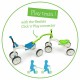 Tricicleta usoara RideOn Quadie cu remorca Cu sa reglabila Cu mic compartiment in sa 3.8 Kg Pentru 1 - 3 ani Chillafish Lime