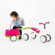 Tricicleta usoara RideOn Quadie cu remorca Cu sa reglabila Cu mic compartiment in sa 3.8 Kg Pentru 1 - 3 ani Chillafish Pink