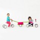 Tricicleta usoara RideOn Quadie cu remorca Cu sa reglabila Cu mic compartiment in sa 3.8 Kg Pentru 1 - 3 ani Chillafish Pink