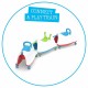 Jucarie Trackie 3 in 1 De calarit Balansoar si antepremergator 2.4 Kg De la 1 la 5 ani Chillafish Blue