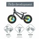 Bicicleta de echilibru BMXie Glow Cu spite luminoase Cu sa reglabila Greutatate 3.8 Kg 12 inch Pentru 2 - 5 ani Chillafish Anthr
