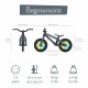 Bicicleta de echilibru BMXie Glow Cu spite luminoase Cu sa reglabila Greutatate 3.8 Kg 12 inch Pentru 2 - 5 ani Chillafish Anthr
