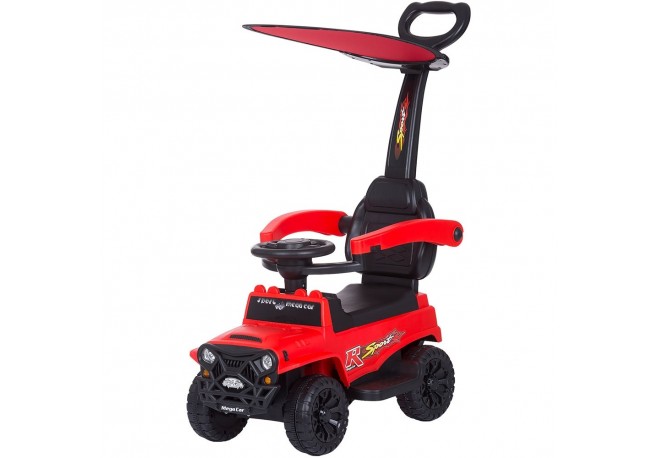 Masinuta de impins Chipolino Safari red cu maner si copertina