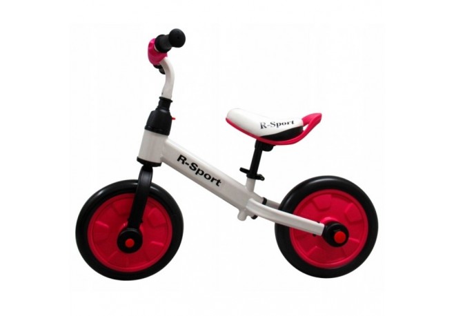 Bicicleta cu pedale si roti ajutatoare R-Sport P1- Roz - Resigilat