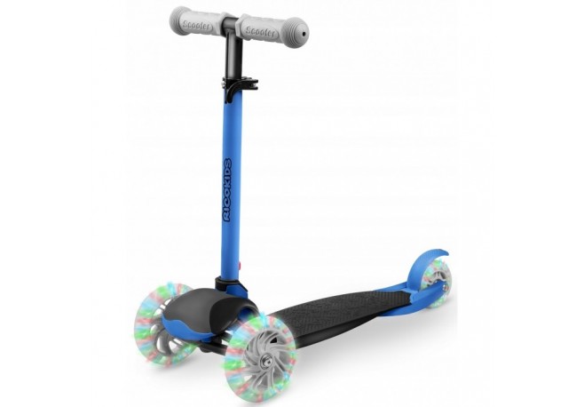 Trotineta cu roti cu LED Ricokids Loco 765106 - Albastru cu negru