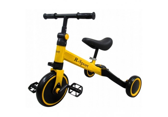 Bicicleta multifunctionala 4 in 1 cu pedale detasabile P8 R-Sport - Galben - Resigilat